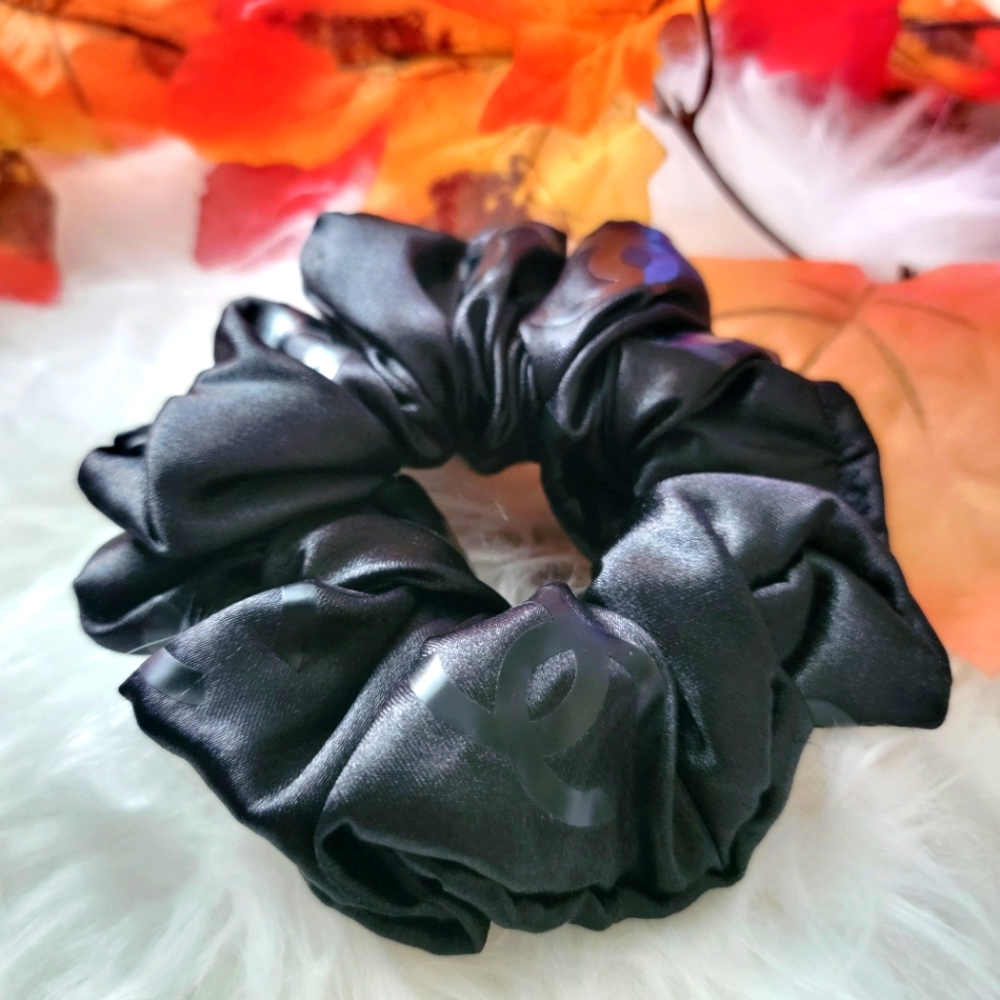 Last One! Elegant Black Satin Hair Tie